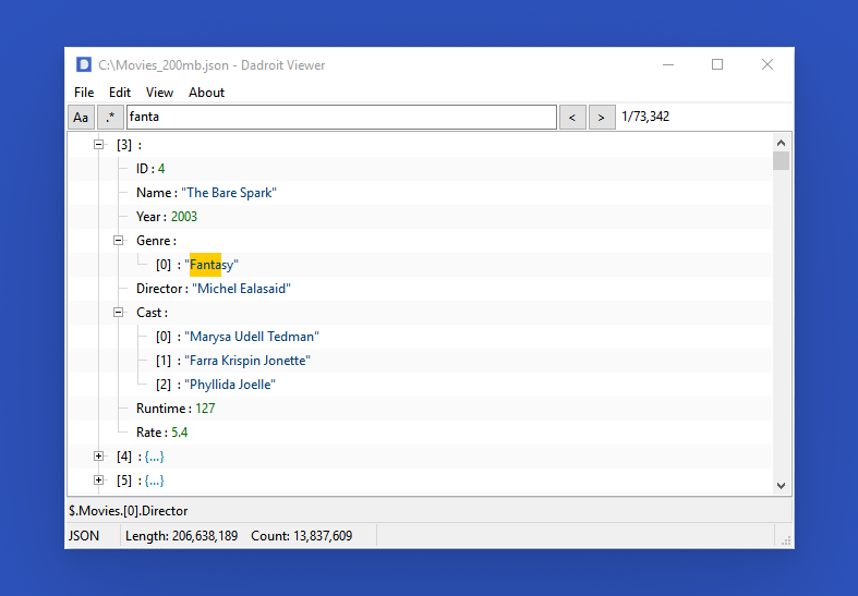 JSON tree viewer to understand the schema of your data